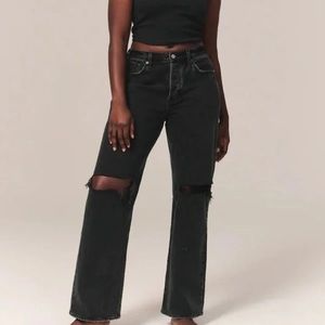 Abercrombie Curve Love 90s Baggy Low Rise Jeans - 29 Black